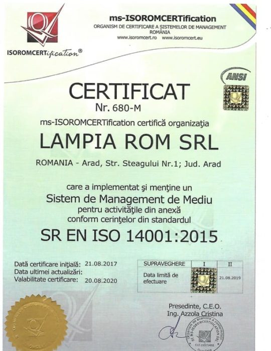 UNI EN ISO 14001:2015 