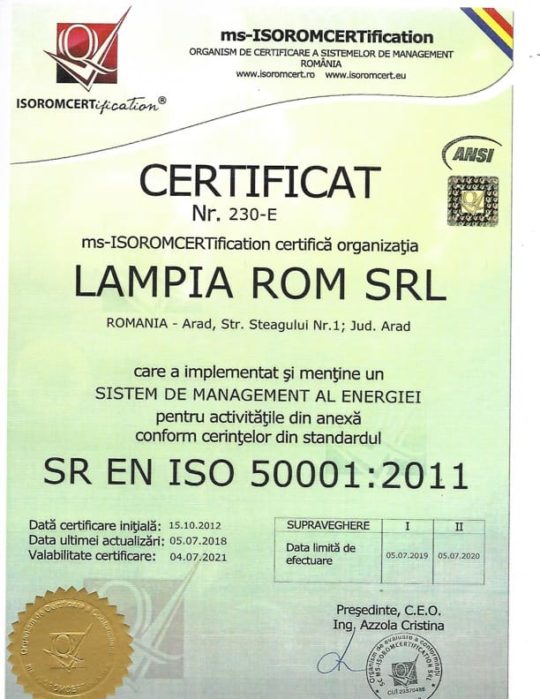 UNI EN ISO 50001:2011 