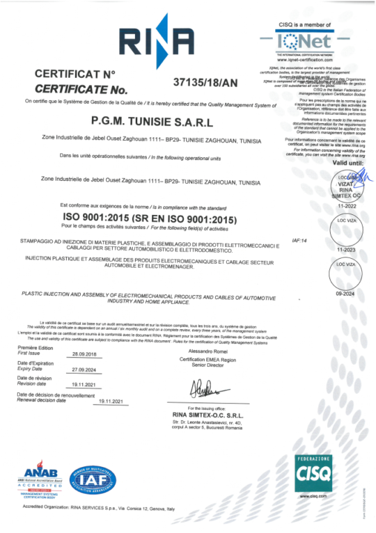 UNI EN ISO 9001:2015